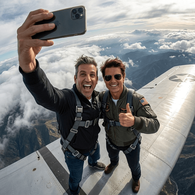 Chase skydiving with Tom Cruise