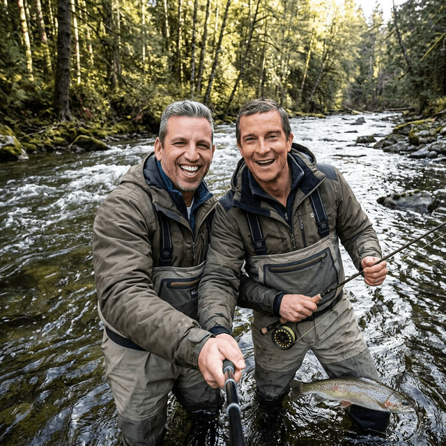 Chase fishing with Bear Grylls